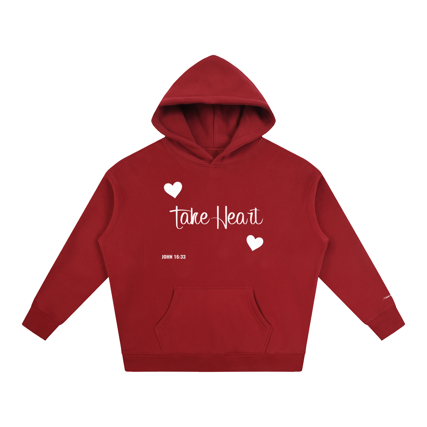 TAKE HEART Fleeced Hoodie
