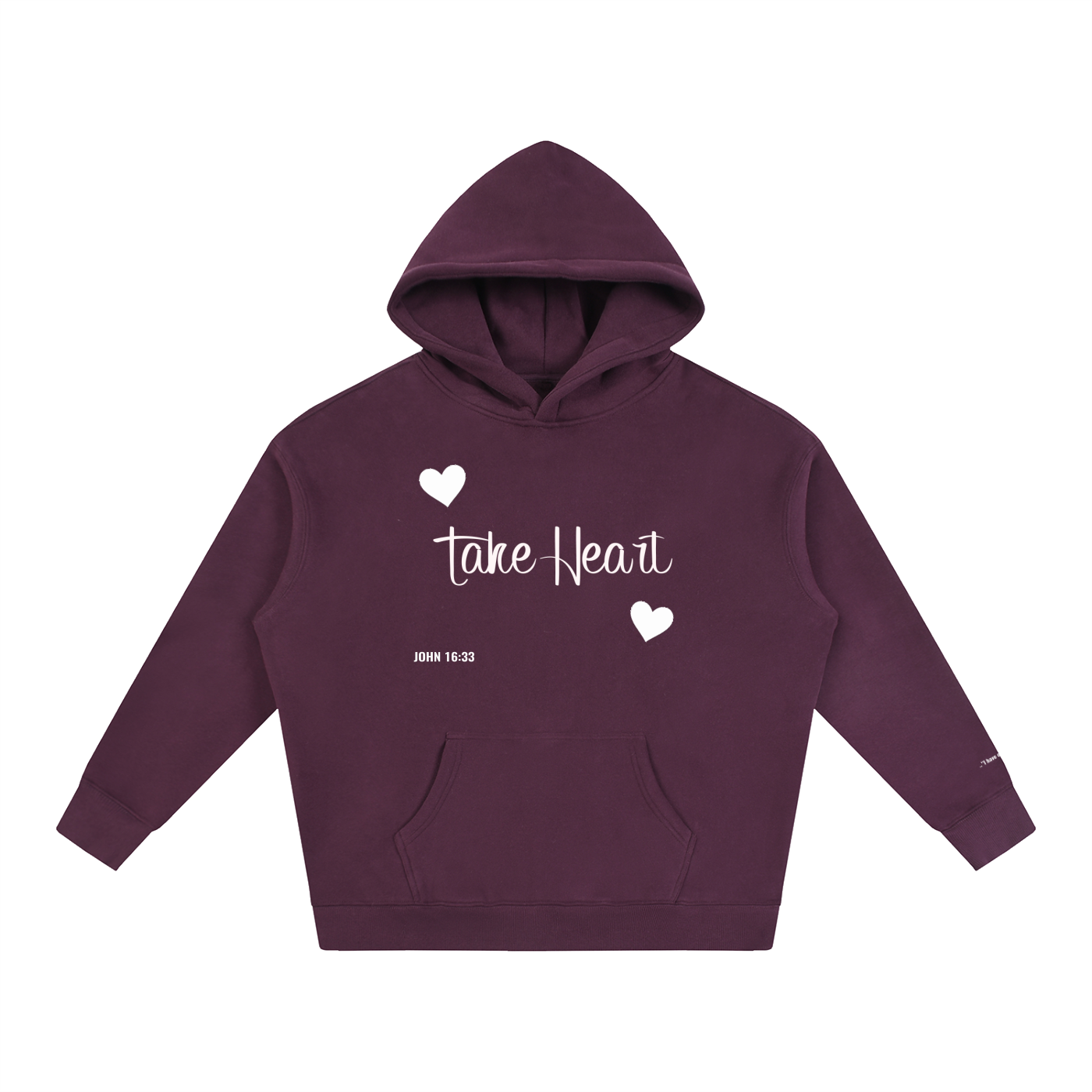 TAKE HEART Fleeced Hoodie