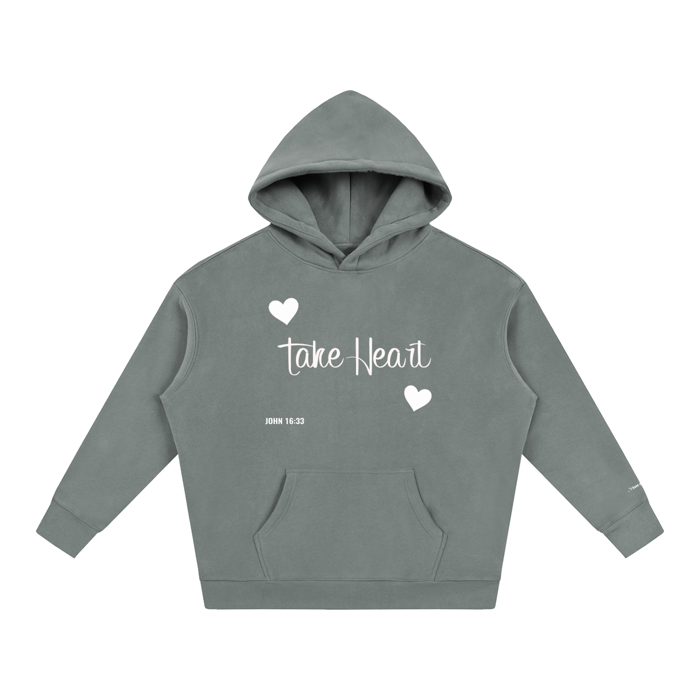 TAKE HEART Fleeced Hoodie