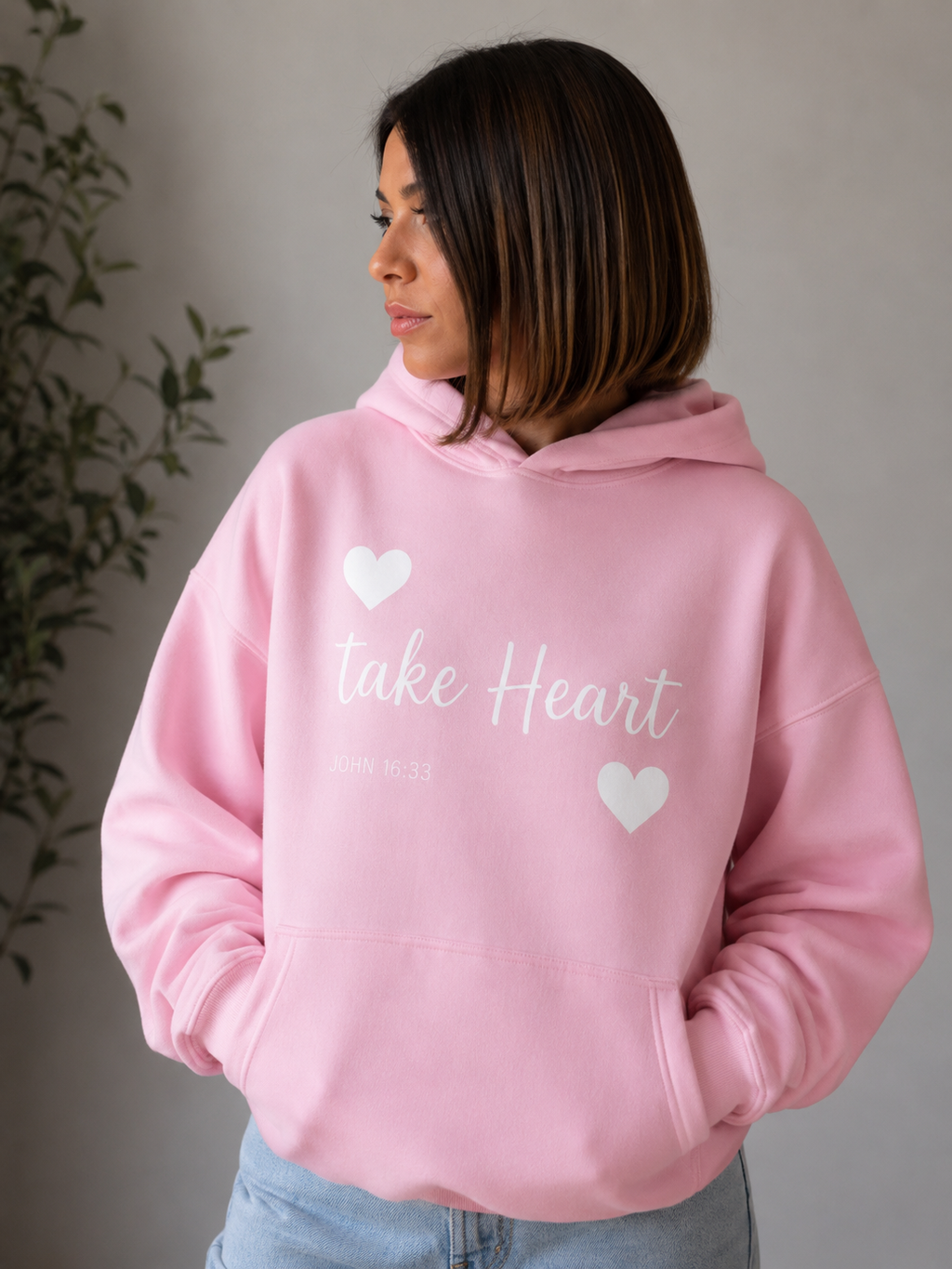 TAKE HEART Fleeced Hoodie