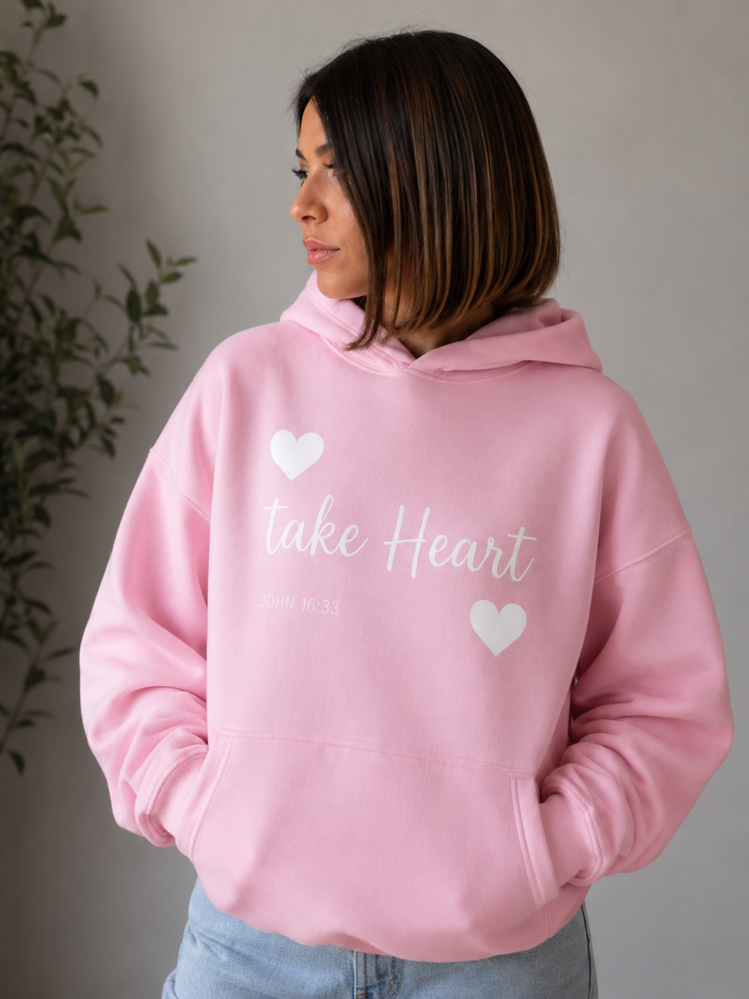 TAKE HEART Fleeced Hoodie