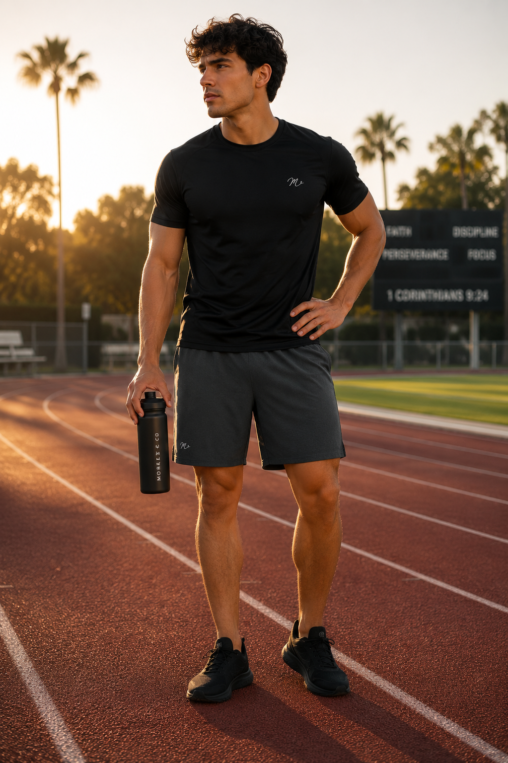 “Renewed in Christ.” Men’s Loose Fit Elastic Waist Shorts